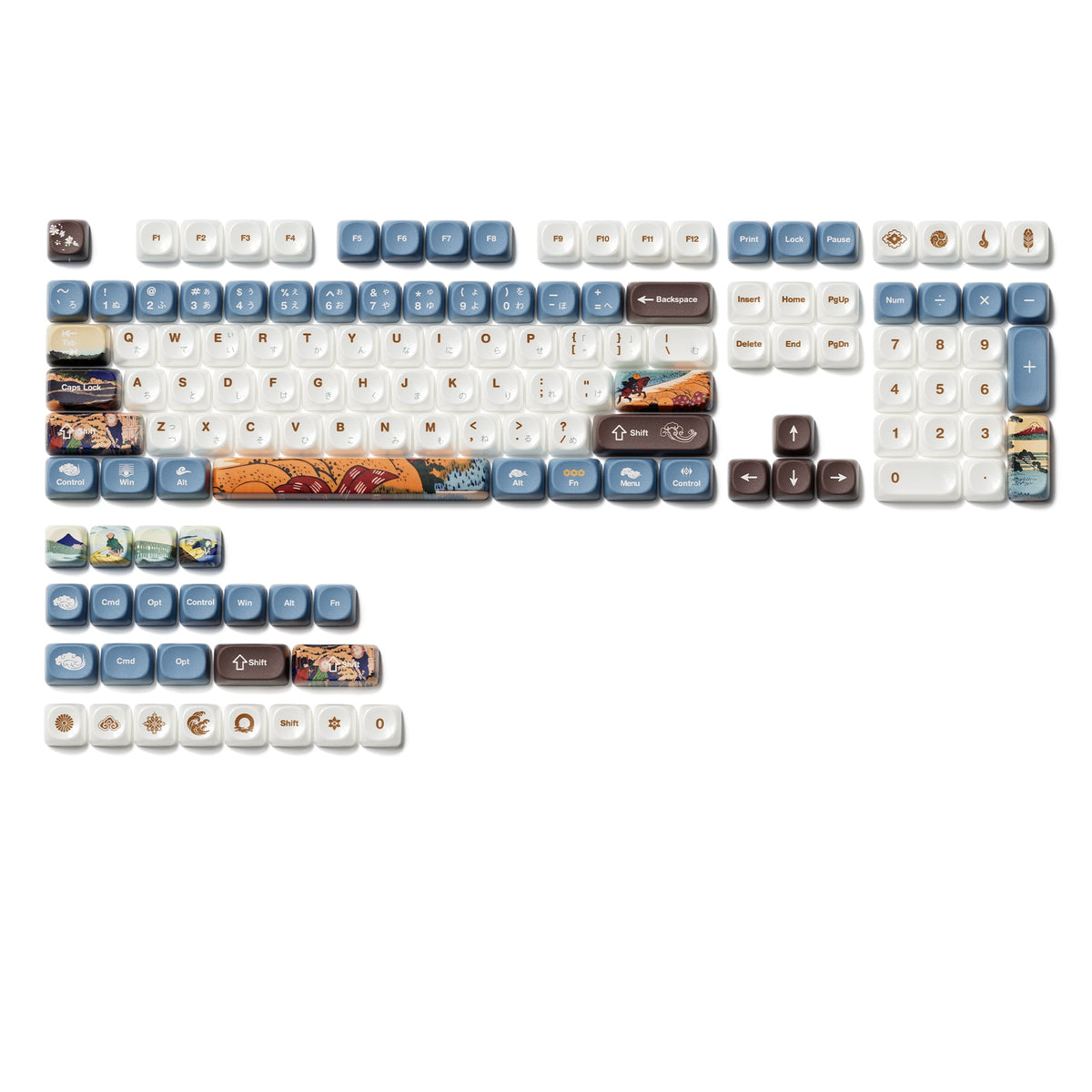 XVX U-kiyoe Fugaku Series Glaze Textured MOA Profile Keycap Set