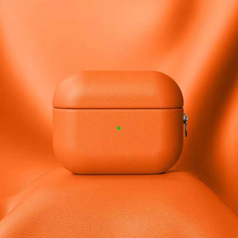Premium Leather AirPods Case with Carabiner
