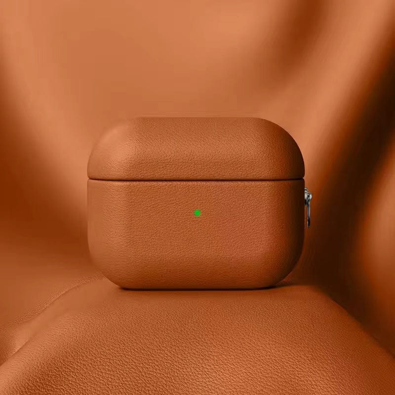 Premium Leather AirPods Case with Carabiner
