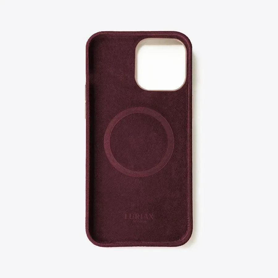 iPhone 14 Case Genuine Italian Alcantara Modern Classic Luriax