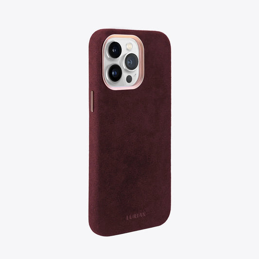 iPhone 14 Case Genuine Italian Alcantara Modern Classic Luriax