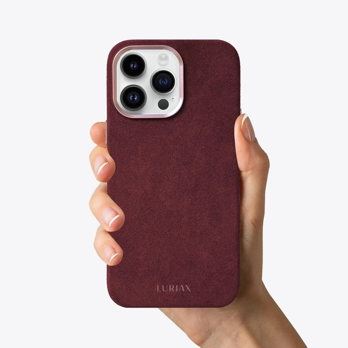 iPhone 14 Case Genuine Italian Alcantara Modern Classic Luriax