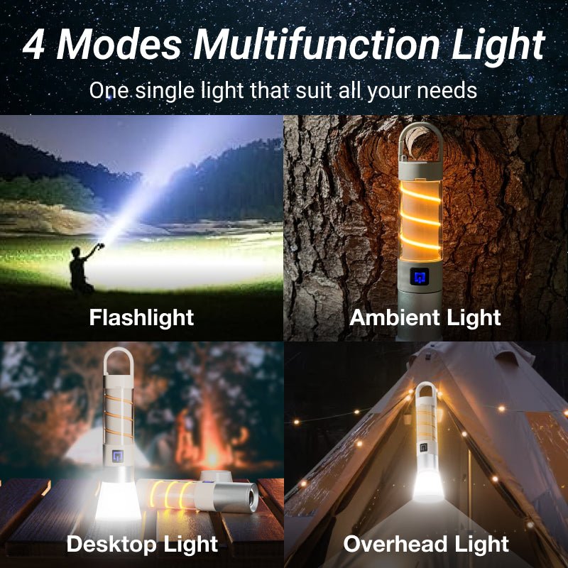 Camping Flashlight Built-in Hook All-in-One Flashlight C1