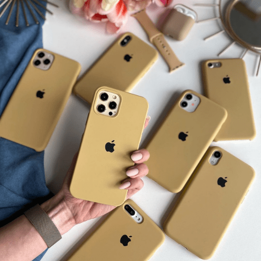 iPhone Silicone Golden Protective Phone Case Apple