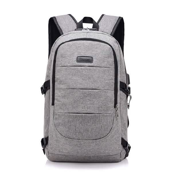 Anti Theft Waterproof Backpack with USB Charging Port and Headphone Interface Classic