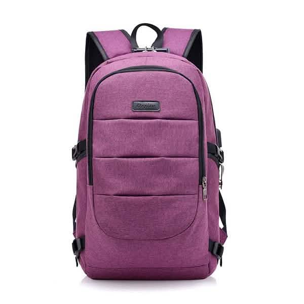 Anti Theft Waterproof Backpack with USB Charging Port and Headphone Interface Classic