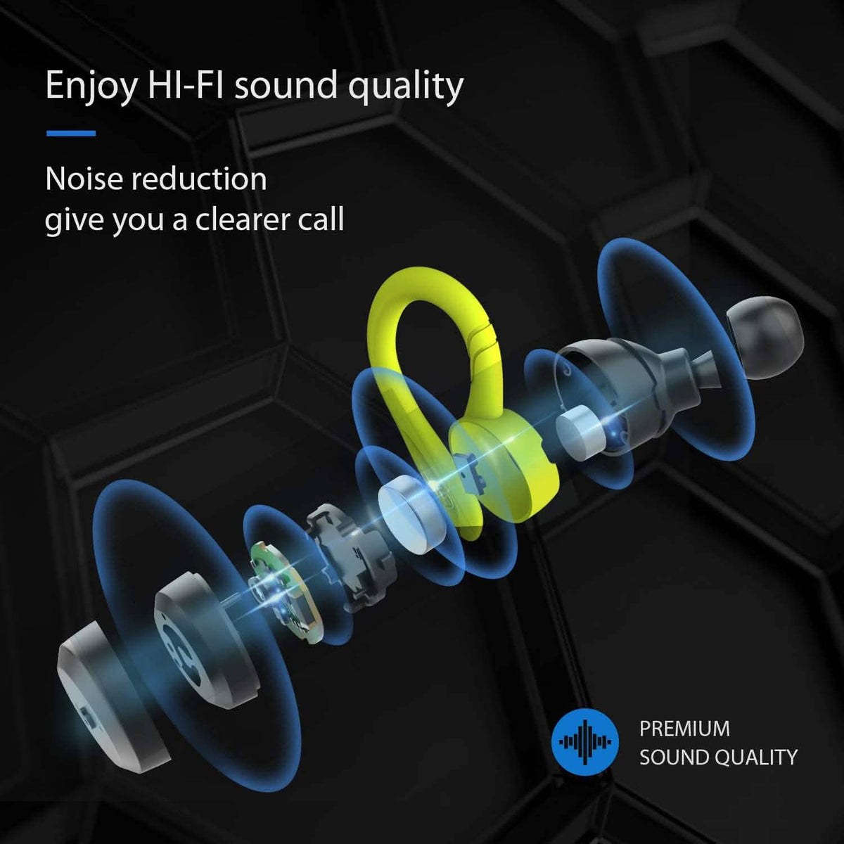 Bluetooth Headphones IPX7 True Wireless Earbuds APEKX