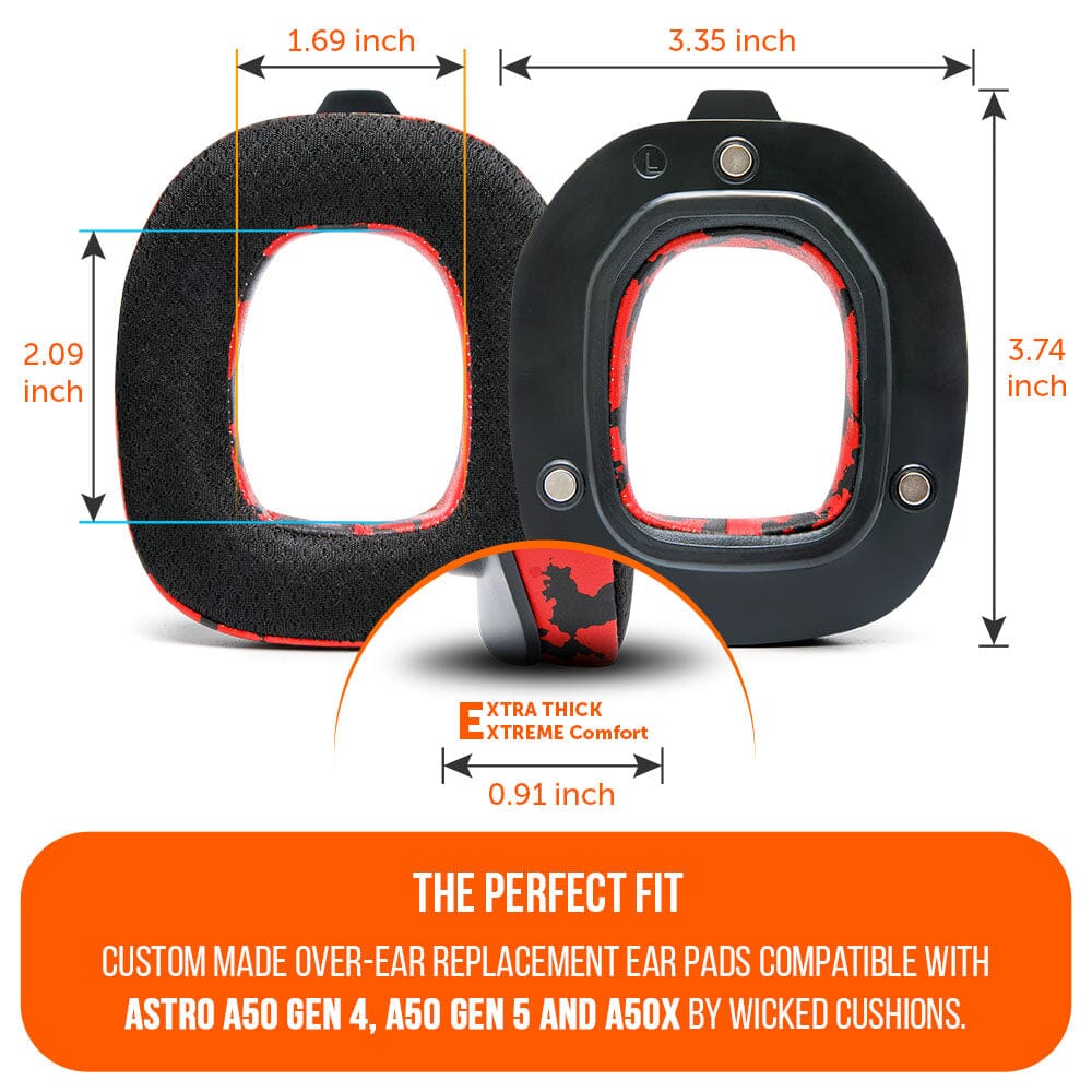 Astro A50 WC FreeZe Cooling Gel Earpads Replacement for Gen 4 Gen 5 A50X