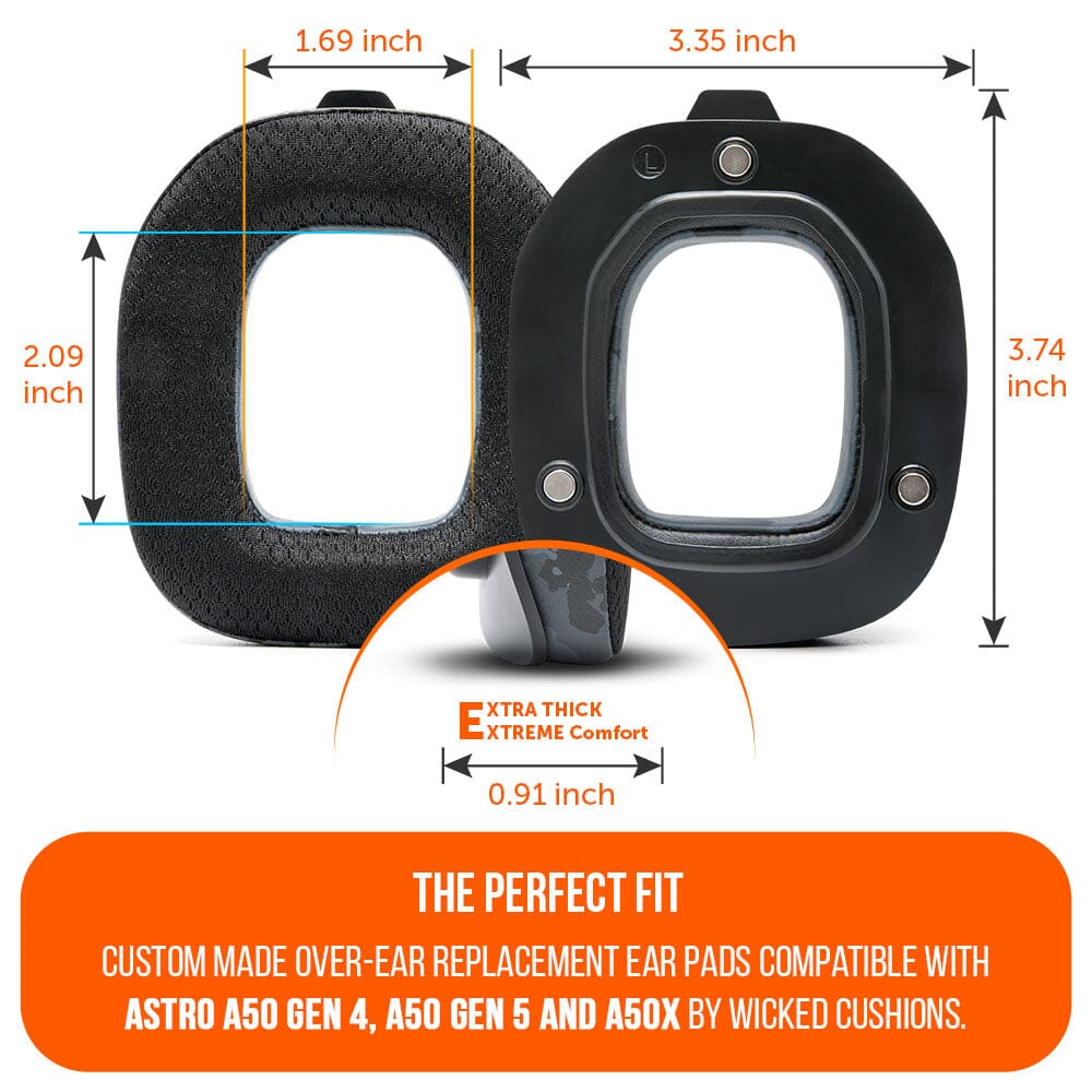 Astro A50 WC FreeZe Cooling Gel Earpads Replacement for Gen 4 Gen 5 A50X