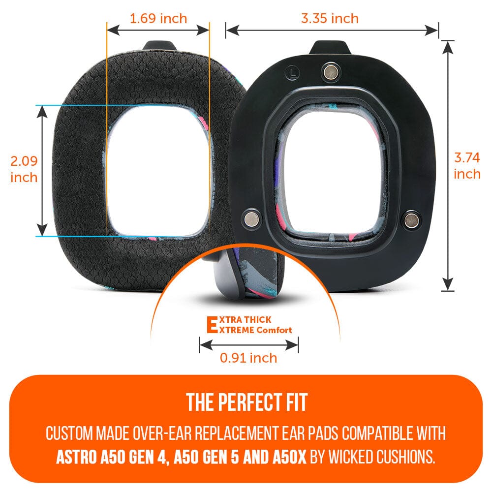 Astro A50 WC FreeZe Cooling Gel Earpads Replacement for Gen 4 Gen 5 A50X