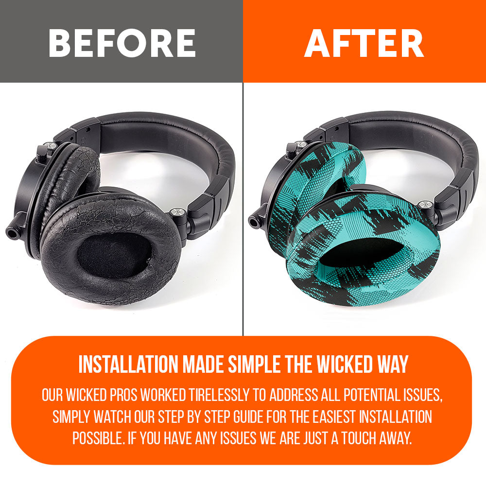 ATH M50X Replacement Earpads Thick PU Leather Headphone Cushions