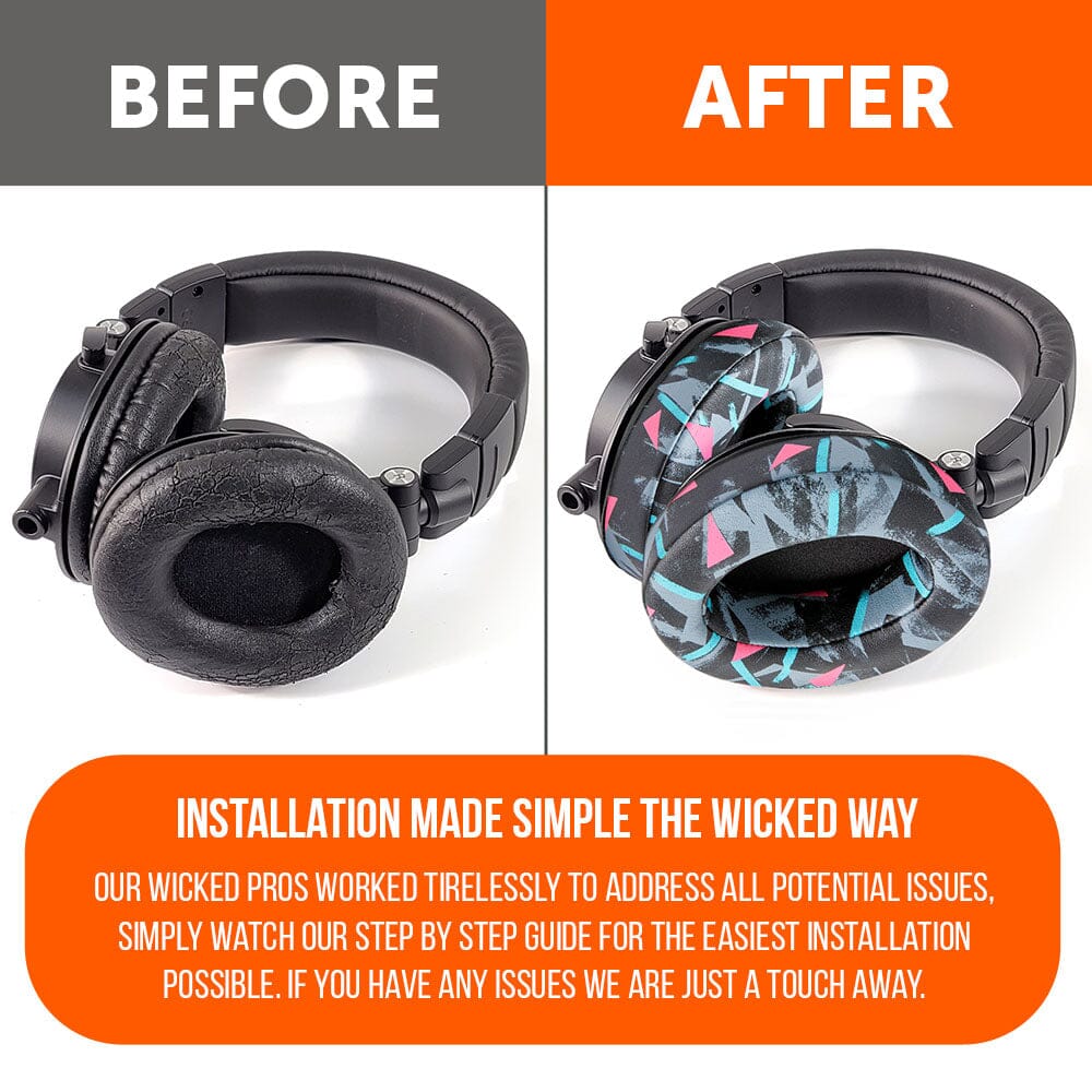 ATH M50X Replacement Earpads Thick PU Leather Headphone Cushions
