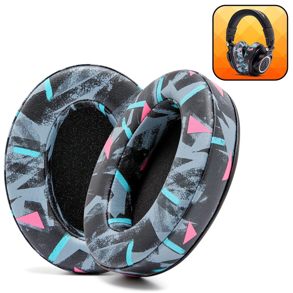 ATH M50X Replacement Earpads Thick PU Leather Headphone Cushions