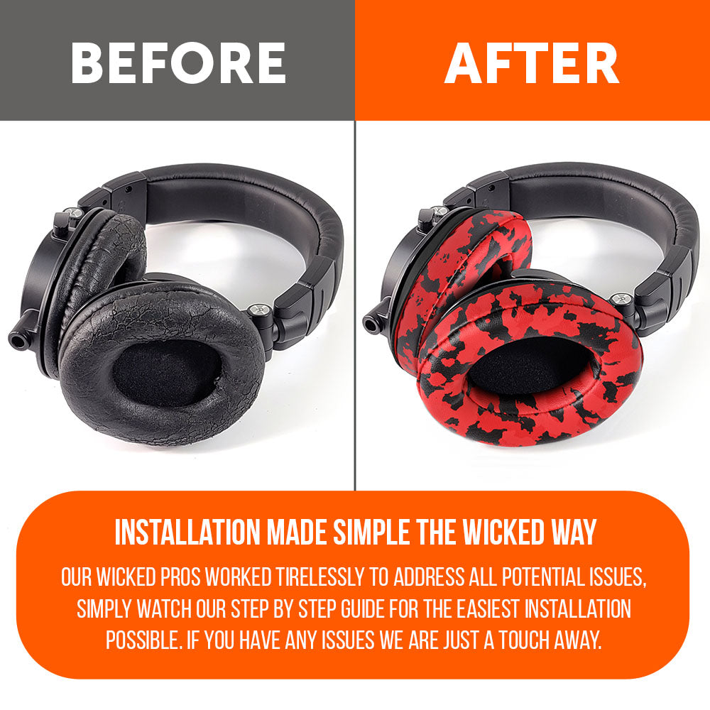 ATH M50X Replacement Earpads Thick PU Leather Headphone Cushions