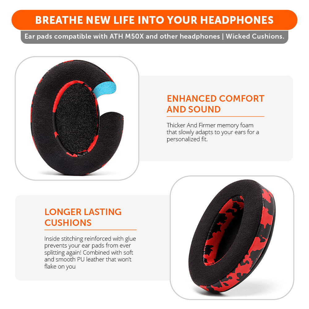 ATH M50X Velour Hybrid Replacement Earpads