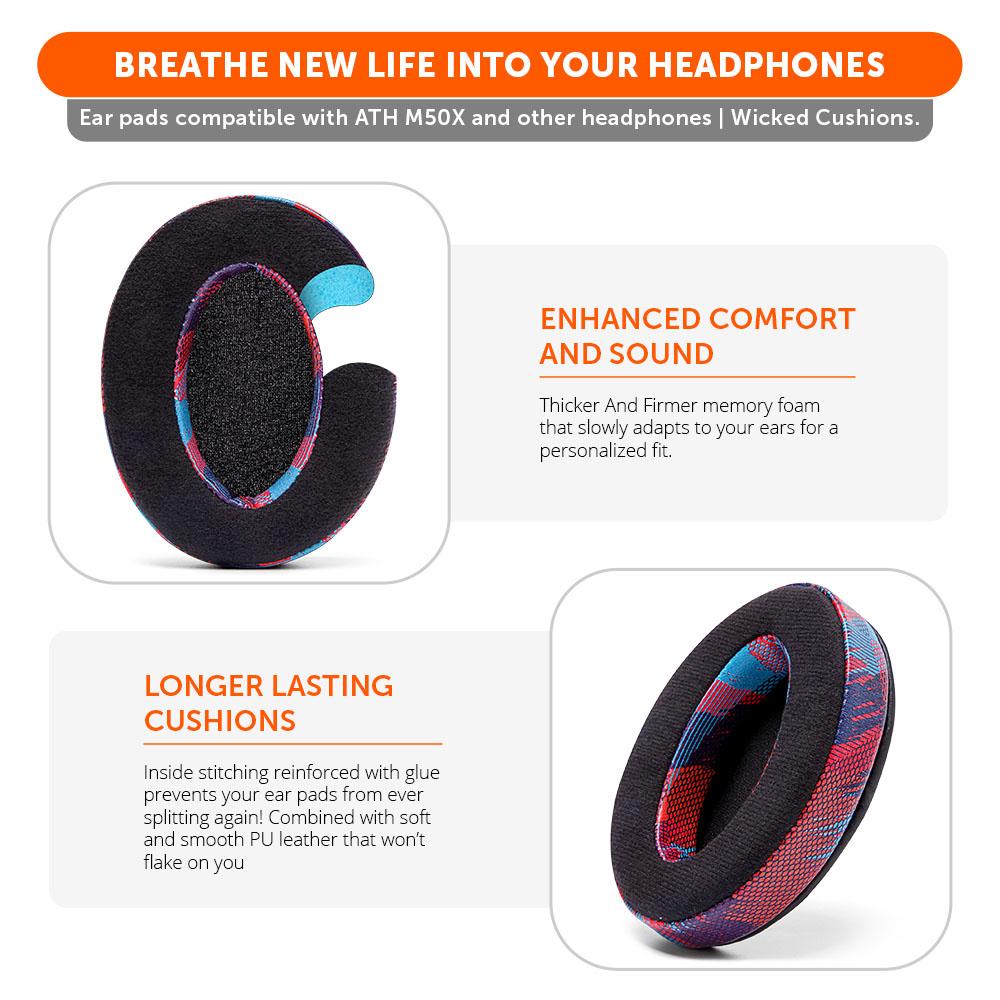 ATH M50X Velour Hybrid Replacement Earpads