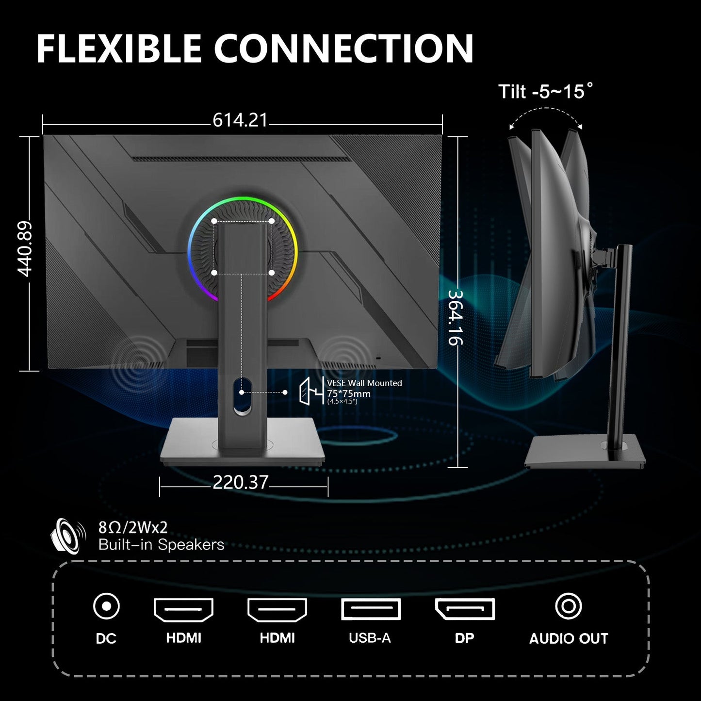 27Inch 180Hz QHD HDR10 Gaming Monitor REHISK RE272KV1
