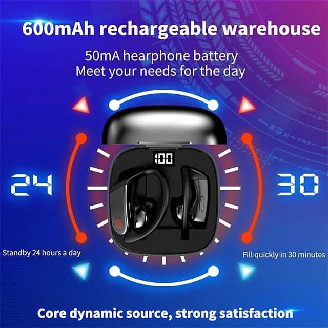 B10 TWS Wireless Earhook Sports Fitness Workout Headphones