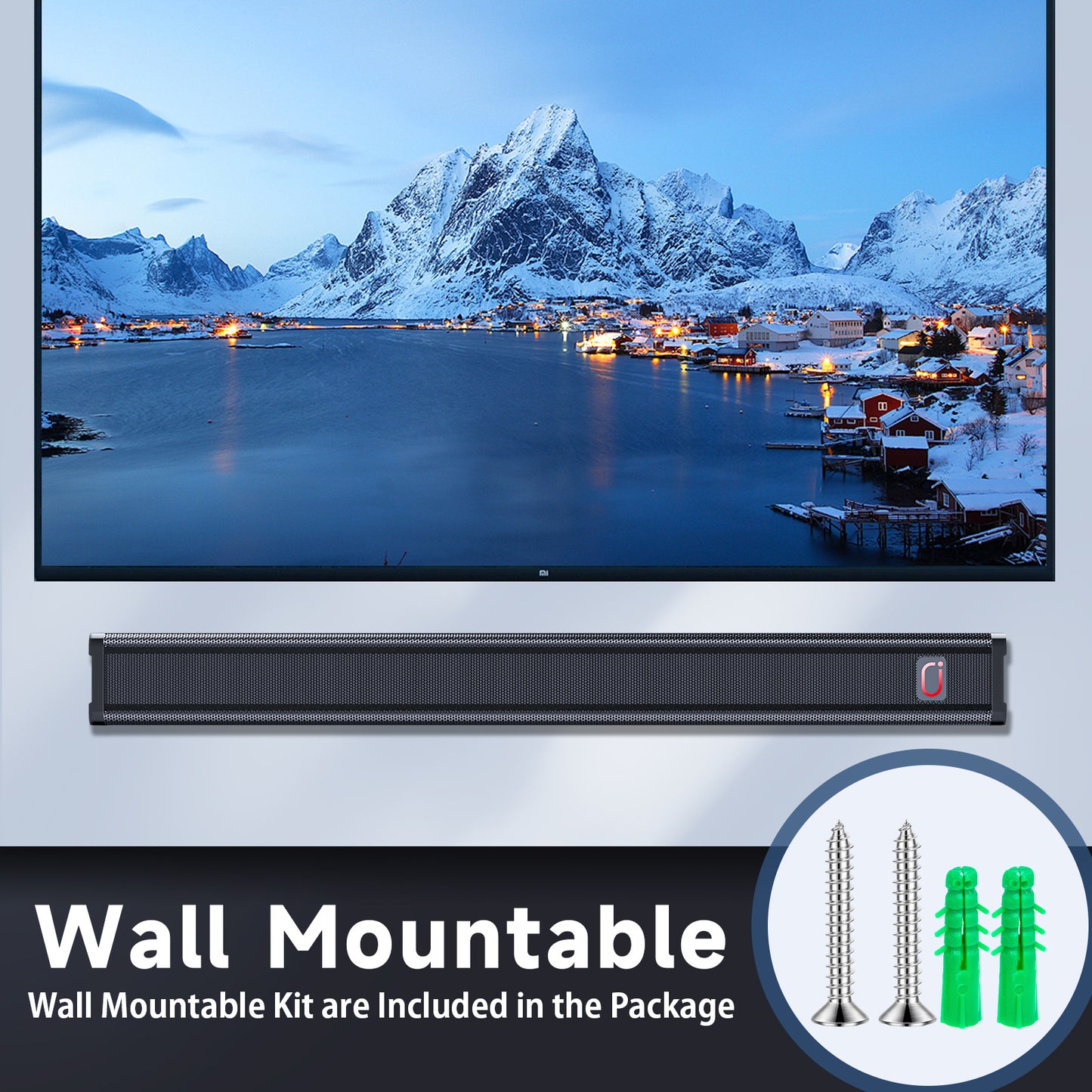 JYX 31.5in 3D Surround Sound Bar For TV With Subwoofer