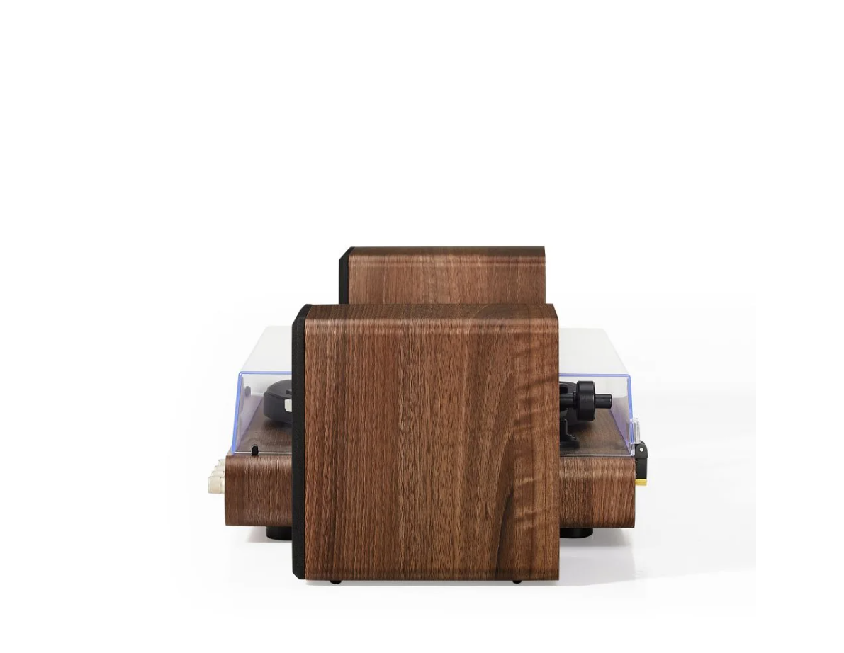 Crosley C65  Record Player with speakers system Belt-Drive 2-Speed  Turntable Record Walnut and Gold- NEW