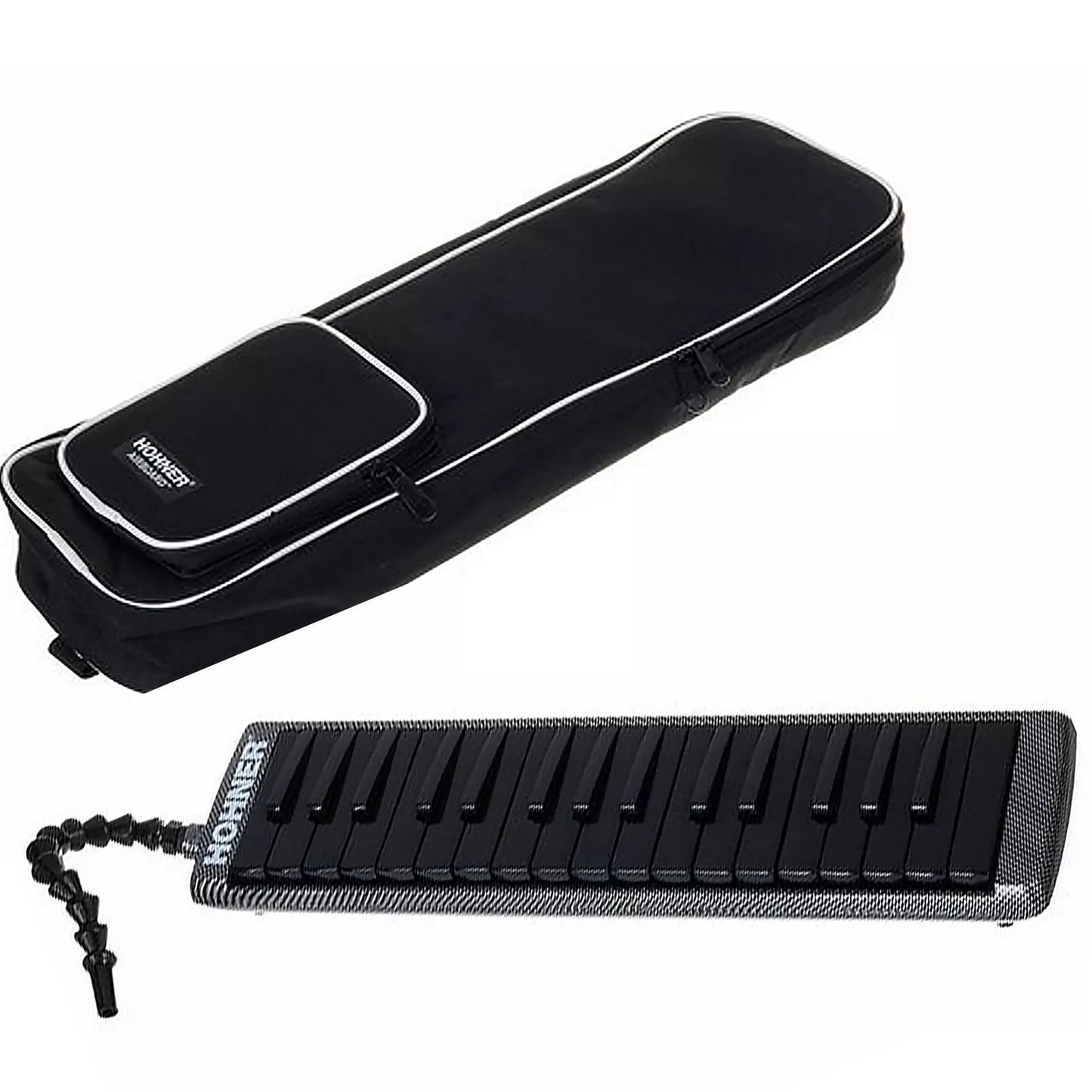 Hohner C944014 Airboard 32 Key Carbon Print Black Keys Melodica with Case - New