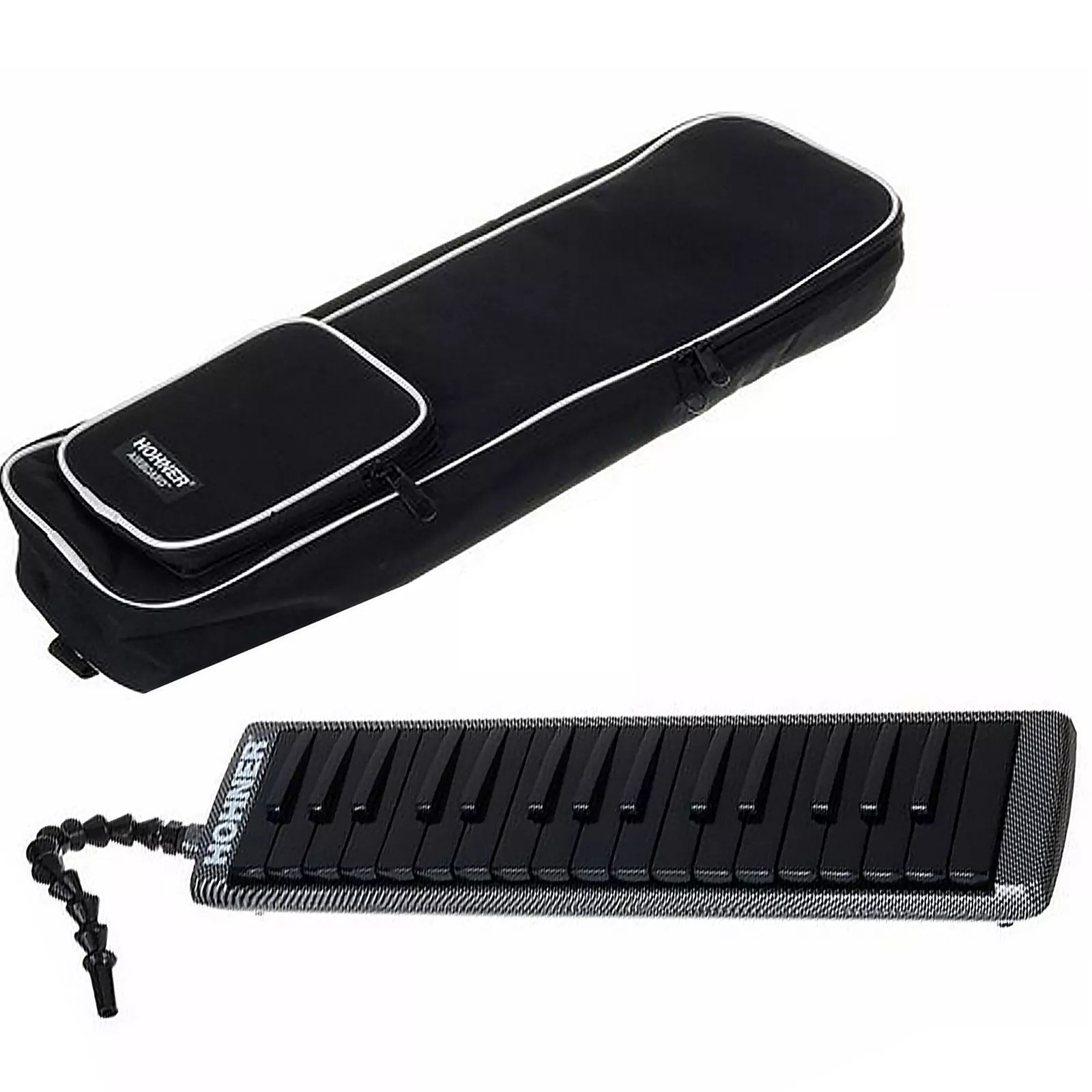 Hohner C944014 Airboard 32 Key Carbon Print Black Keys Melodica with Case - New
