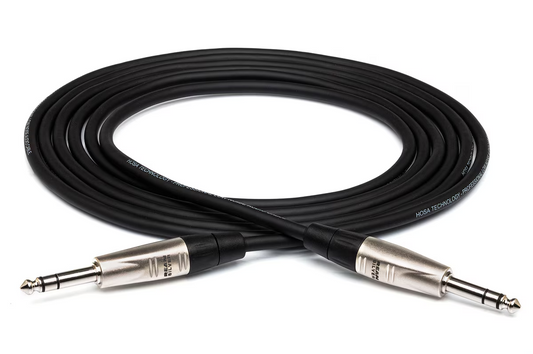 Hosa HSS-015 Pro Balanced Interconnect Cable - REAN 1/4-inch TRS Male to REAN 1/4-inch TRS Male - 15 foot-NEW