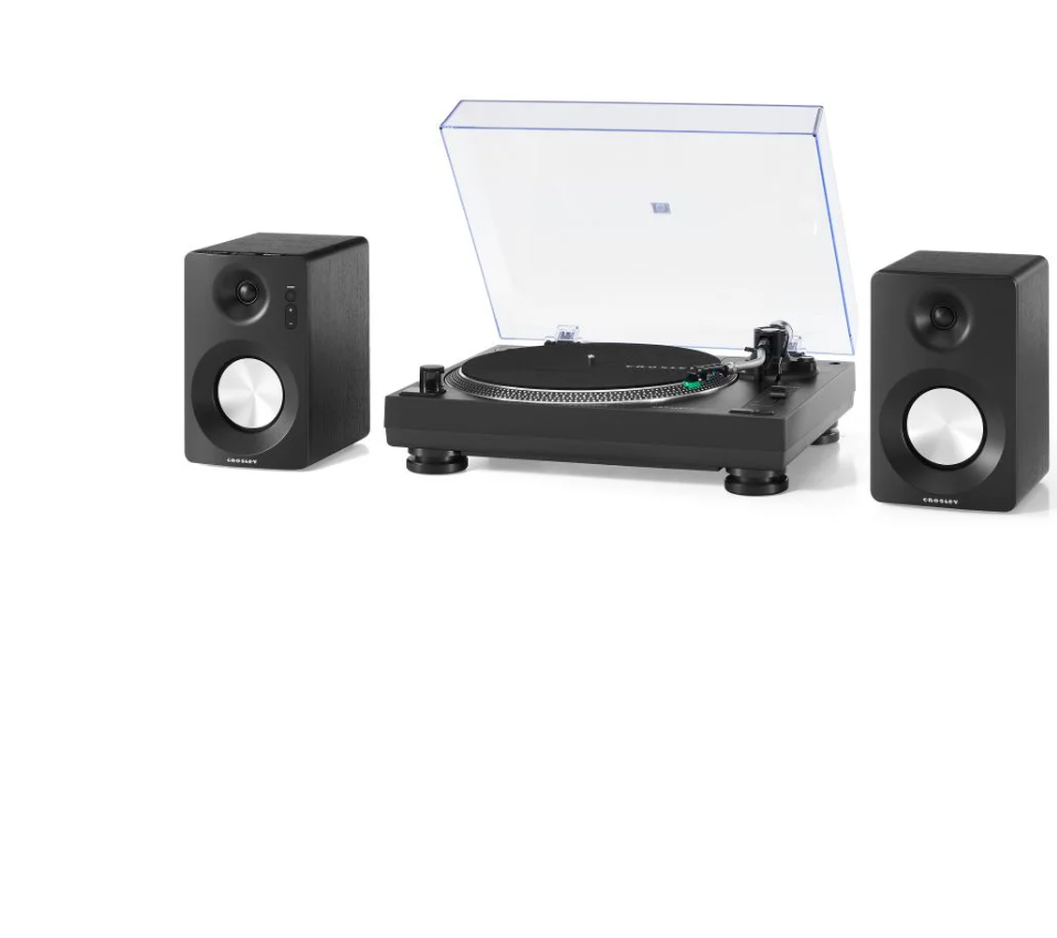 Crosley KT100BT-BK K-Series Bluetooth Turntable System - Black, NEW