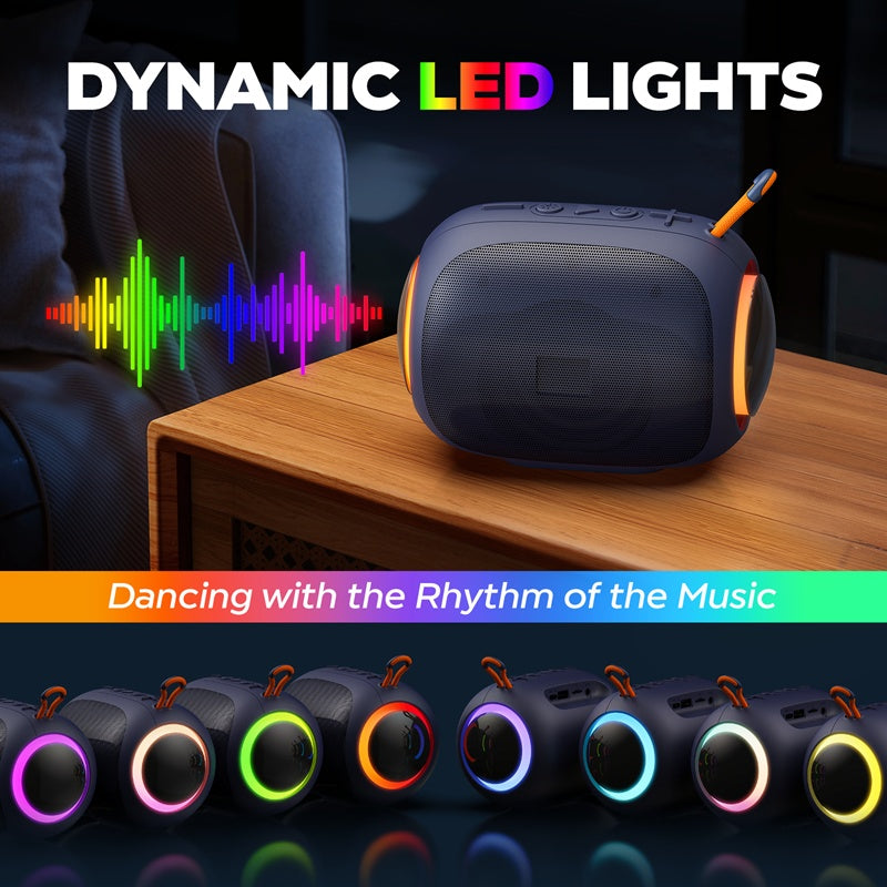 JYX L5 IPX7 Waterproof Portable Bluetooth Speaker with LED Light