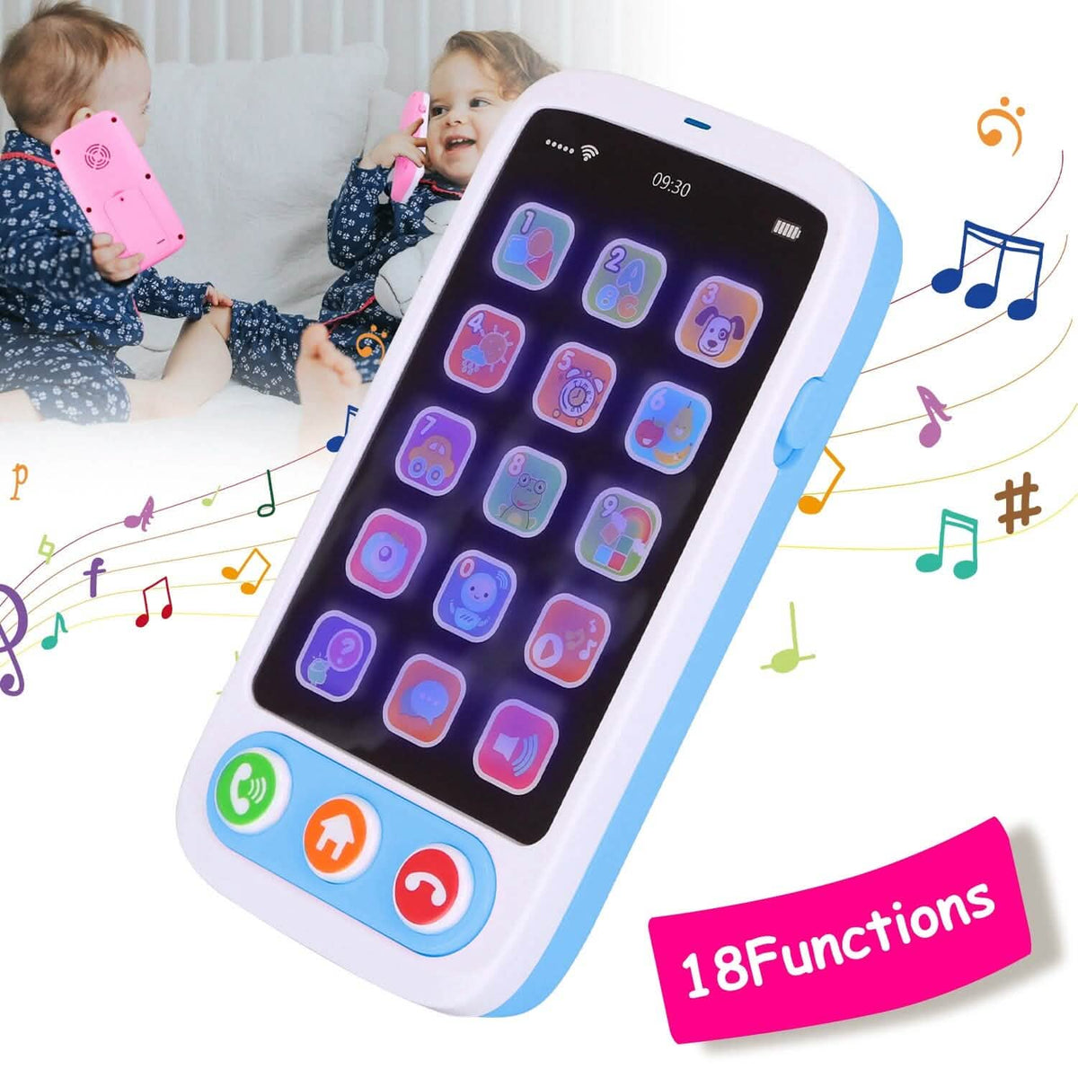 Interactive Educational Phone with Music Light Baby Infant Toy