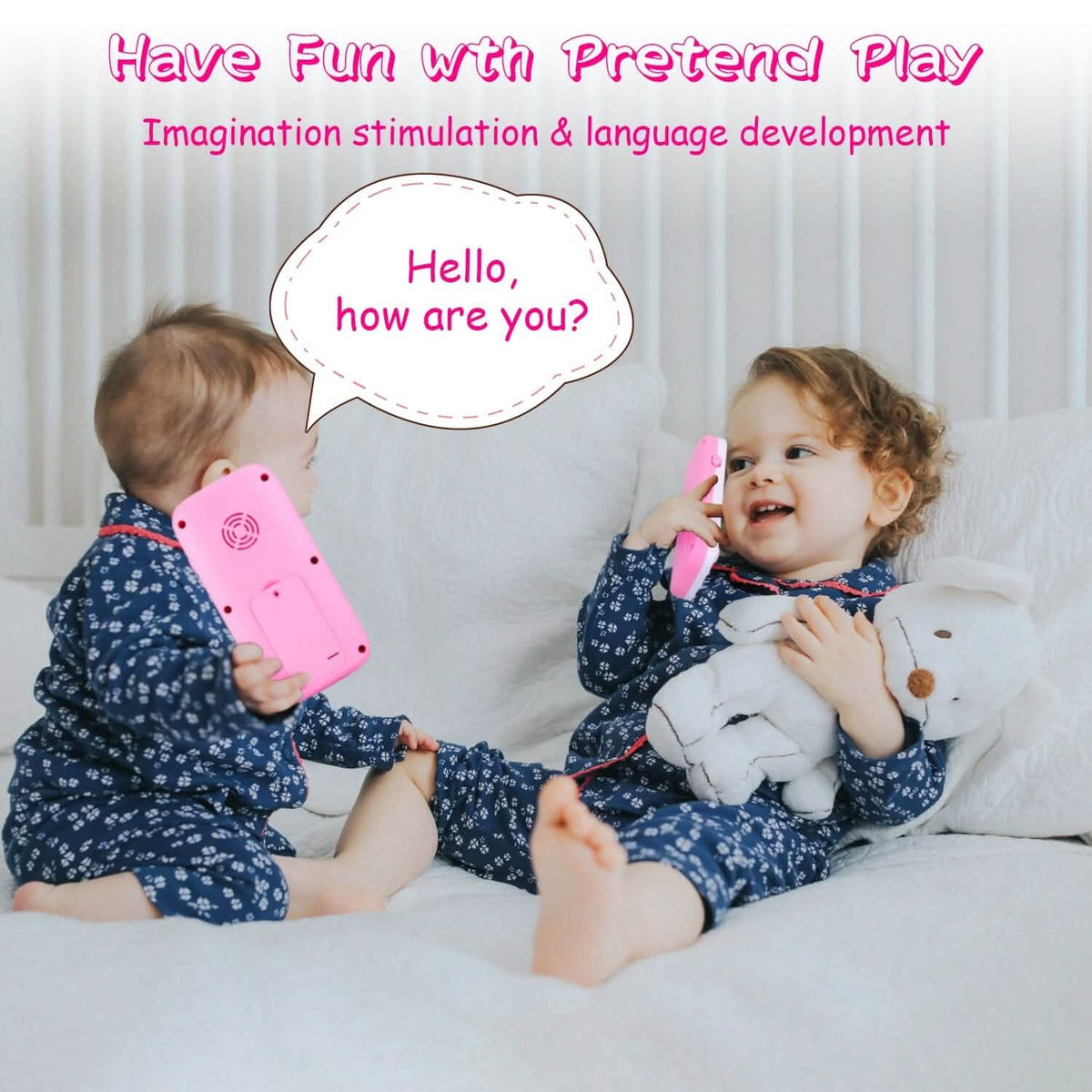 Interactive Educational Phone with Music Light Baby Infant Toy