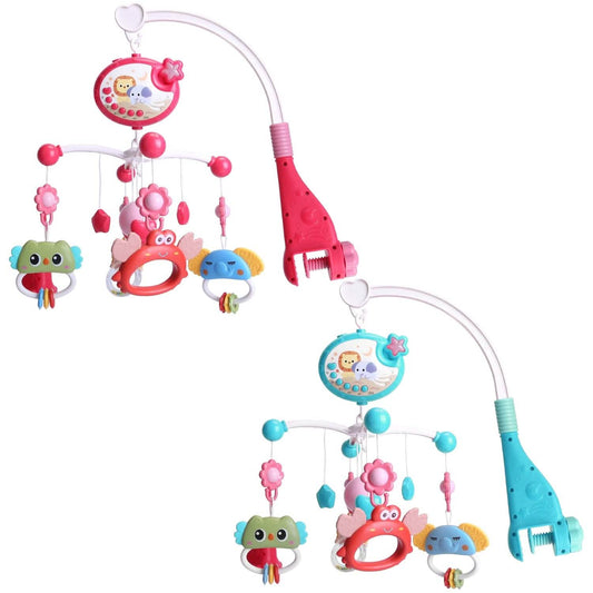 Musical Rotating Baby Crib Bed Bell Mobile with Star Projection