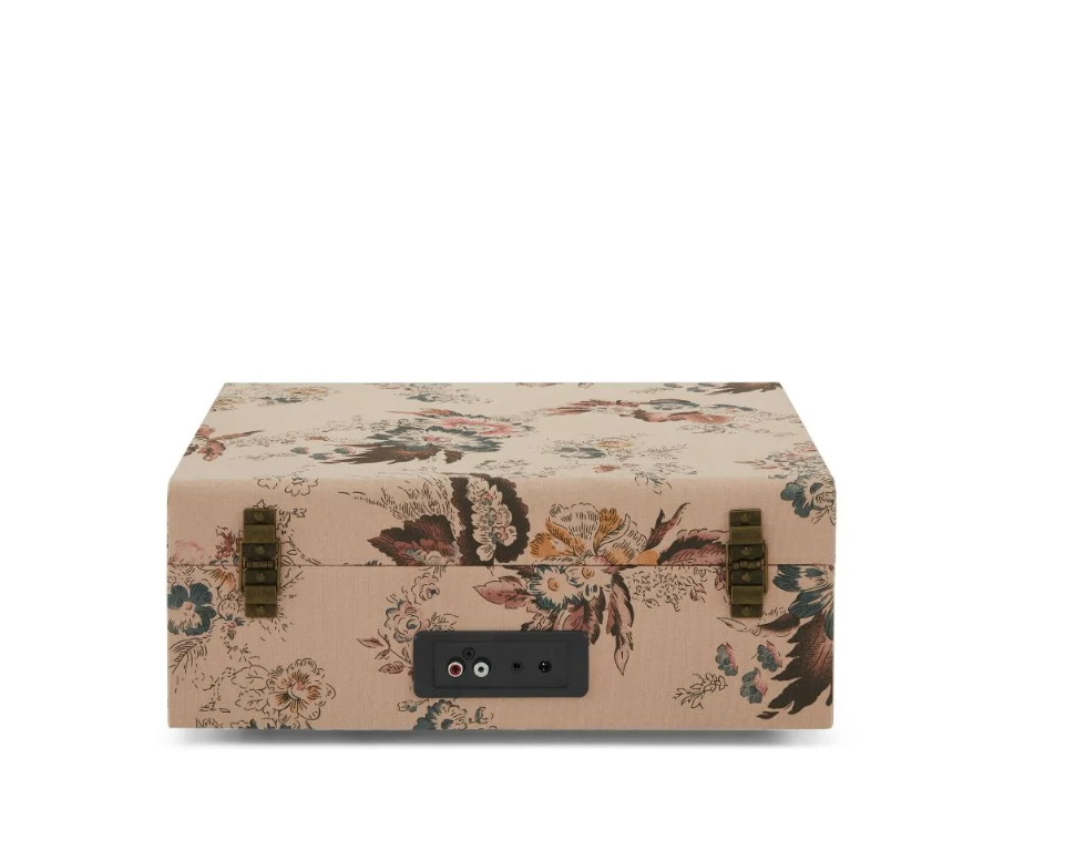 Crosley CR8017B 3-Speed Voyager Portable Turntable with Bluetooth Out - Floral-NEW