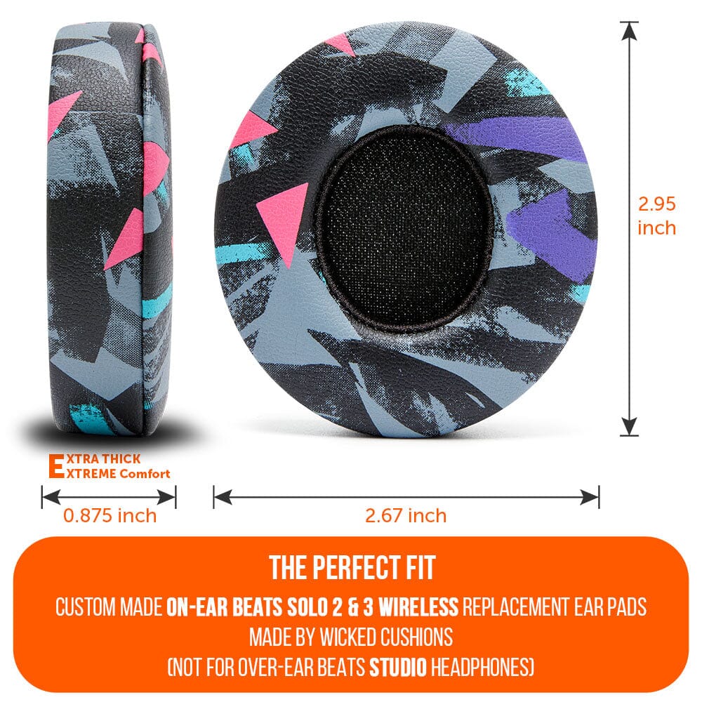 Beats Solo Replacement Earpads Thick Memory Foam Cushions by Wicked Cushions