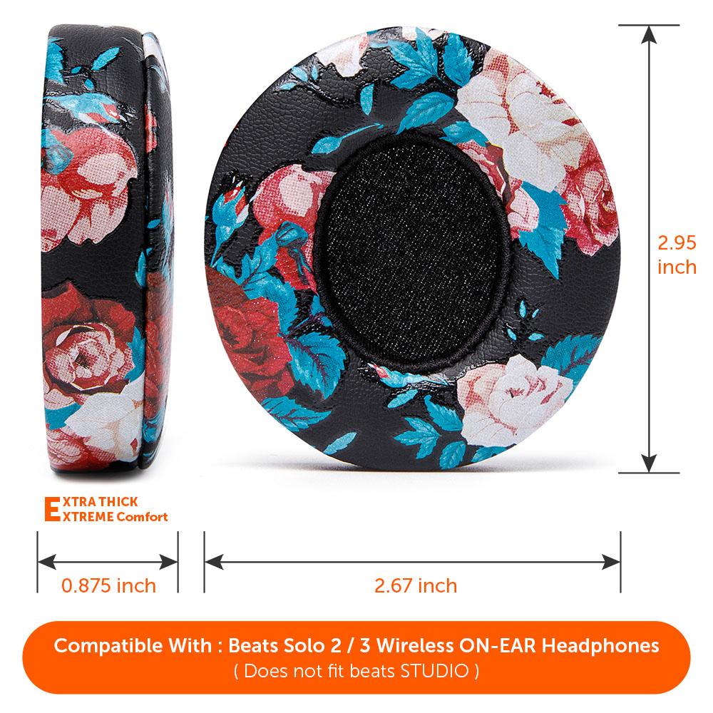 Beats Solo Replacement Earpads Thick Memory Foam Cushions by Wicked Cushions