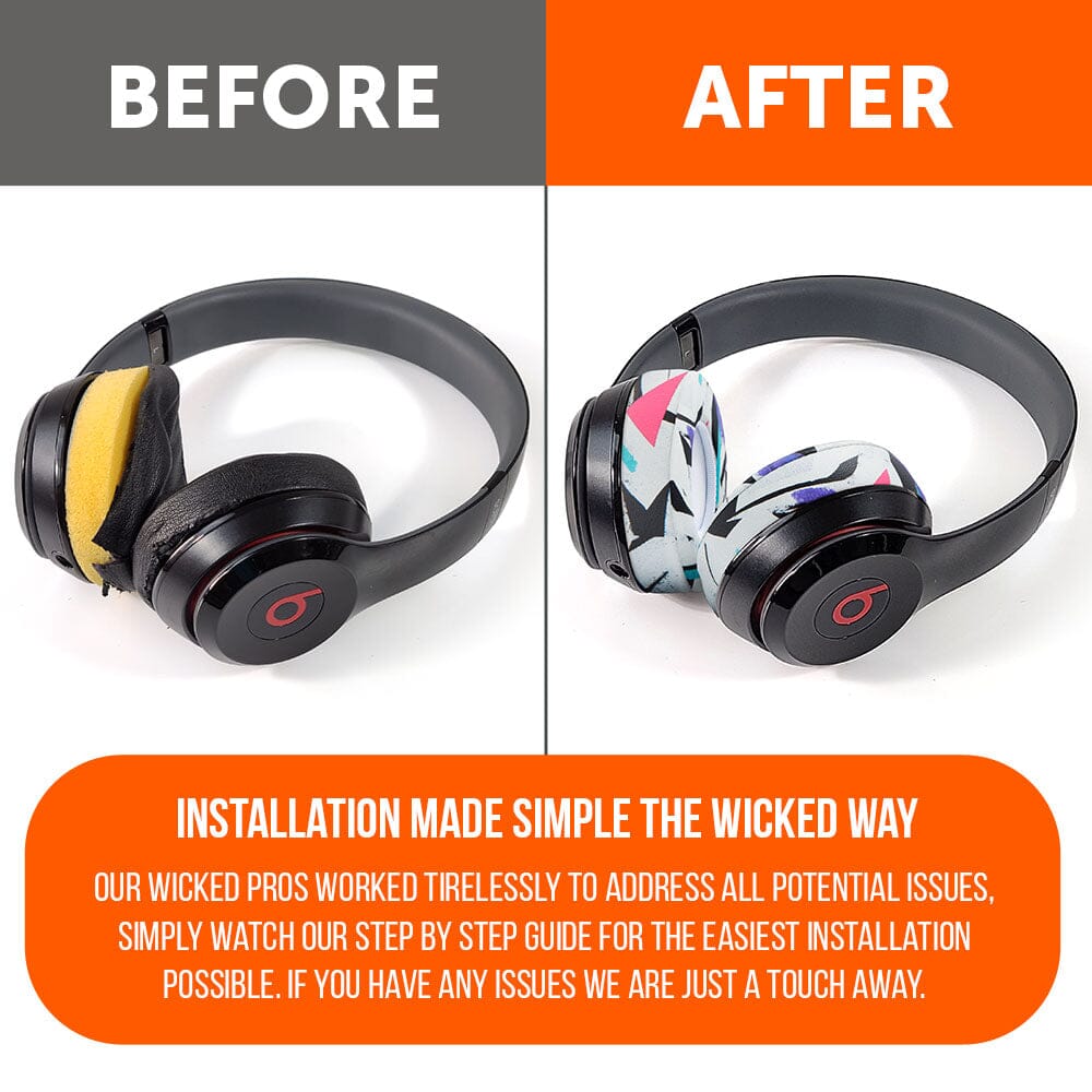 Beats Solo Replacement Earpads Thick Memory Foam Cushions by Wicked Cushions