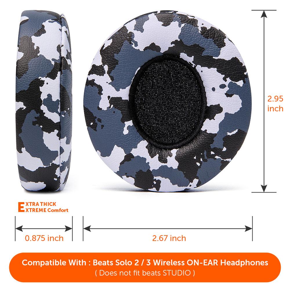 Beats Solo Replacement Earpads Thick Memory Foam Cushions by Wicked Cushions