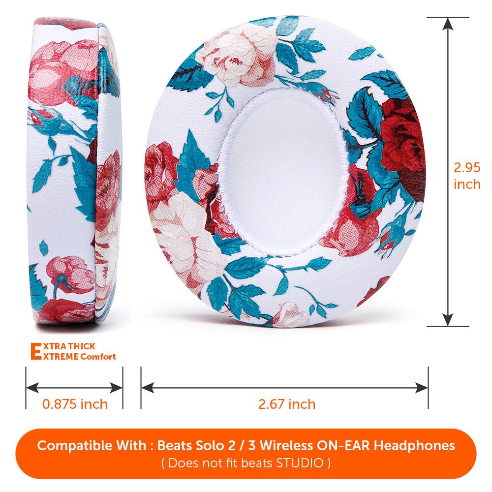 Beats Solo Replacement Earpads Thick Memory Foam Cushions by Wicked Cushions