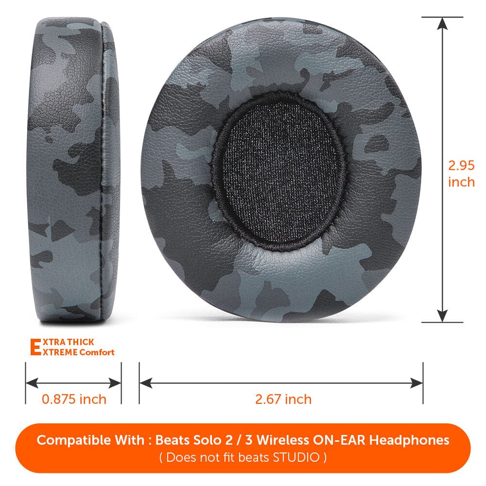 Beats Solo Replacement Earpads Thick Memory Foam Cushions by Wicked Cushions