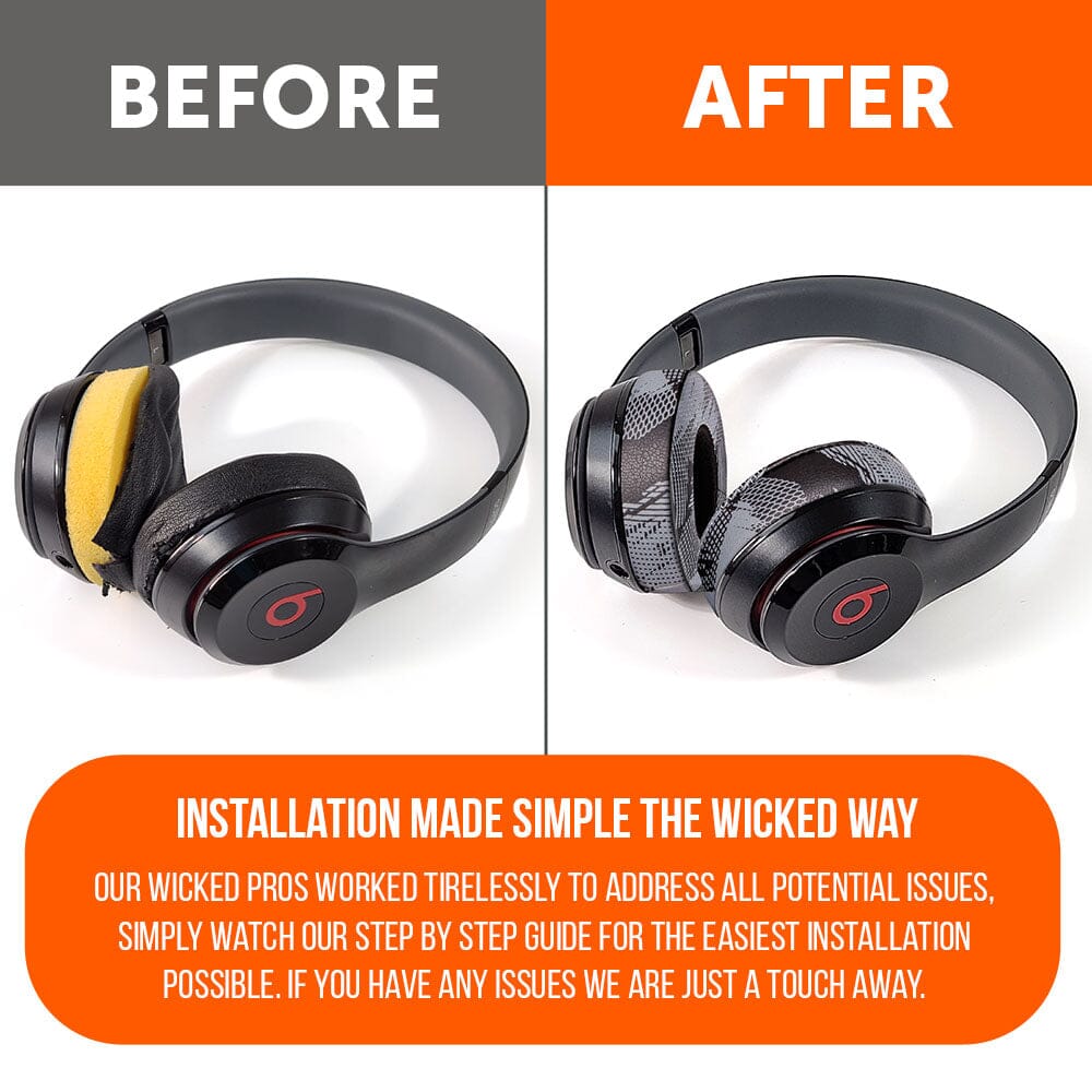 Beats Solo Replacement Earpads Thick Memory Foam Cushions by Wicked Cushions