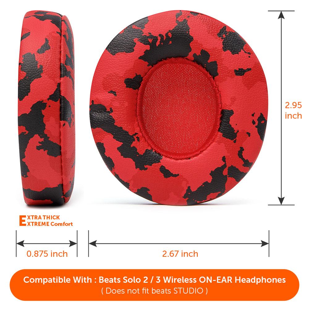Beats Solo Replacement Earpads Thick Memory Foam Cushions by Wicked Cushions