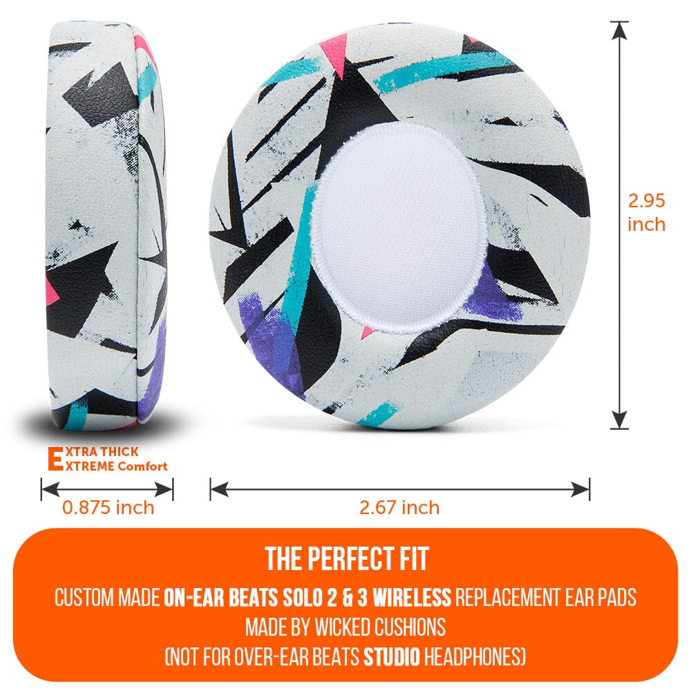Beats Solo Replacement Earpads Thick Memory Foam Cushions by Wicked Cushions