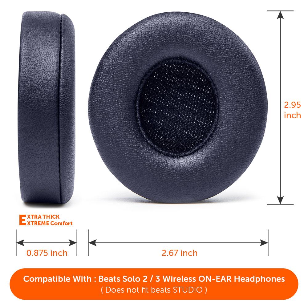 Beats Solo Replacement Earpads Thick Memory Foam Cushions by Wicked Cushions