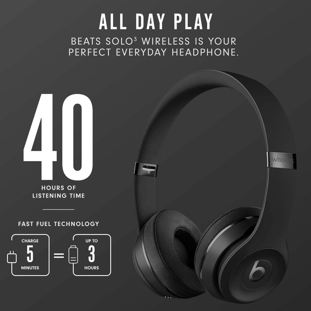 Beats Solo3 Wireless Bluetooth On-Ear Headphones Beats