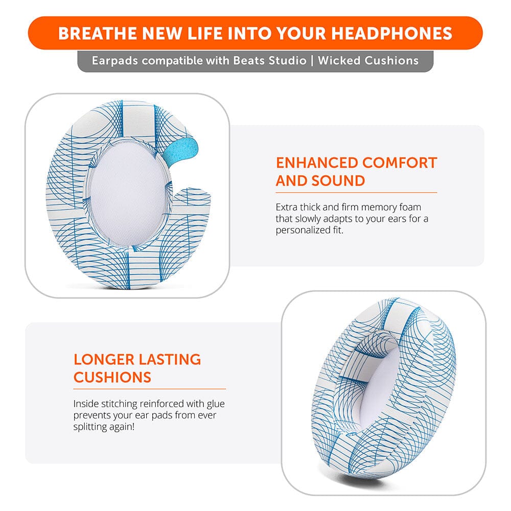 Beats Studio Black Replacement Earpads Wicked Cushions