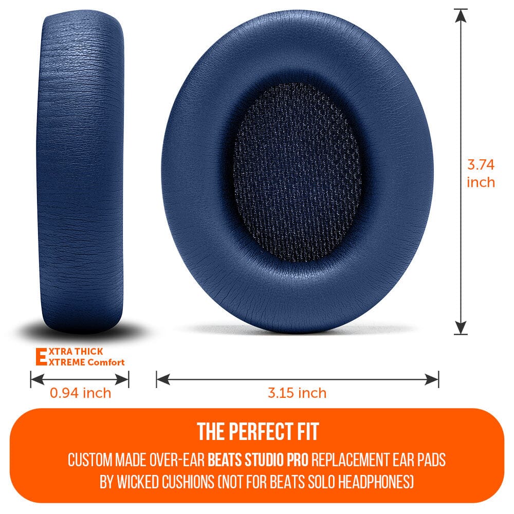Beats Studio Pro Replacement Ear Pads Thick Memory Foam Earpads by Wicked Cushions
