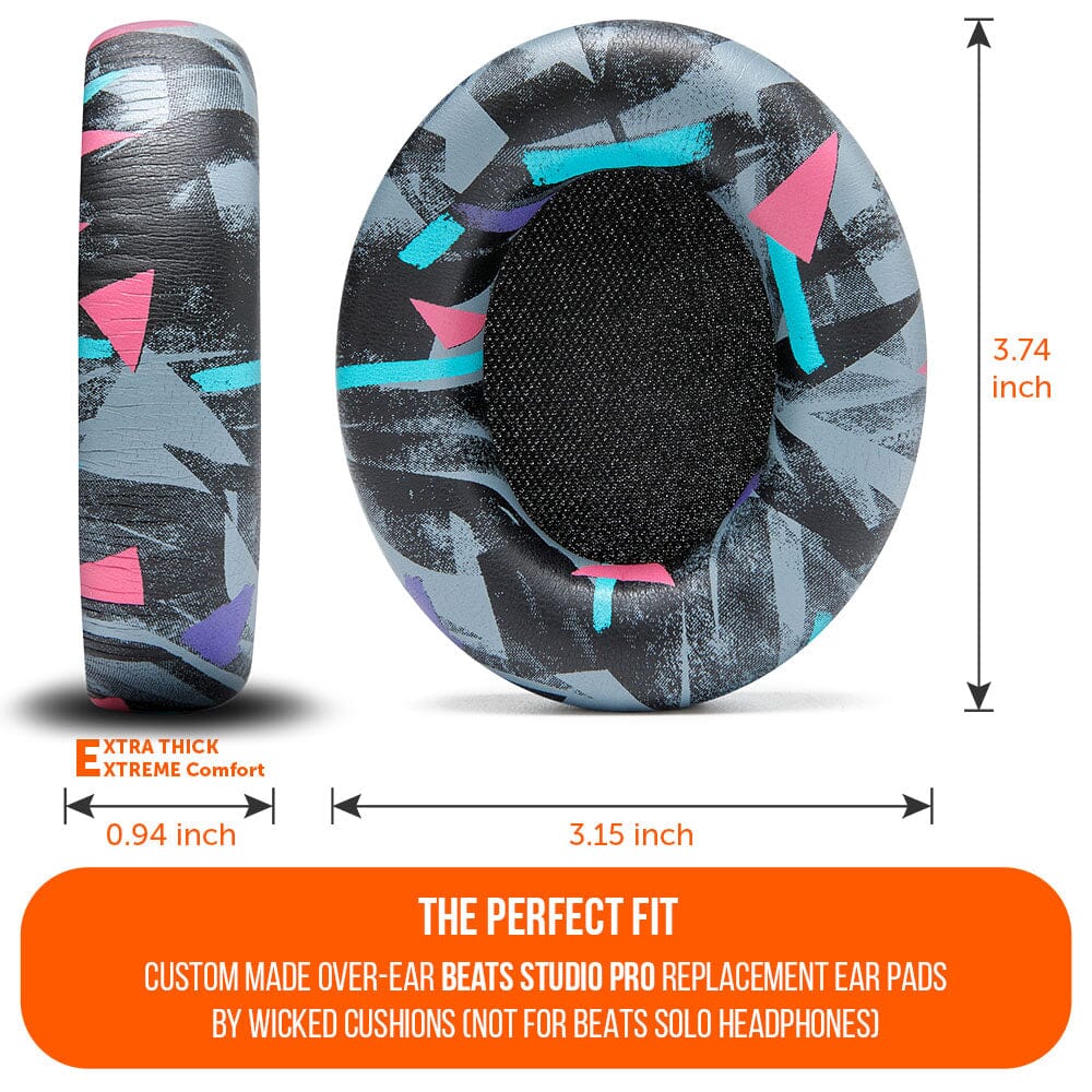 Beats Studio Pro Replacement Ear Pads Thick Memory Foam Earpads by Wicked Cushions