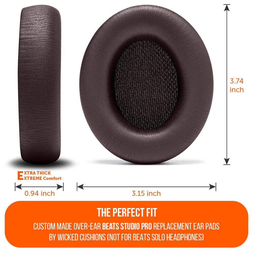 Beats Studio Pro Replacement Ear Pads Thick Memory Foam Earpads by Wicked Cushions
