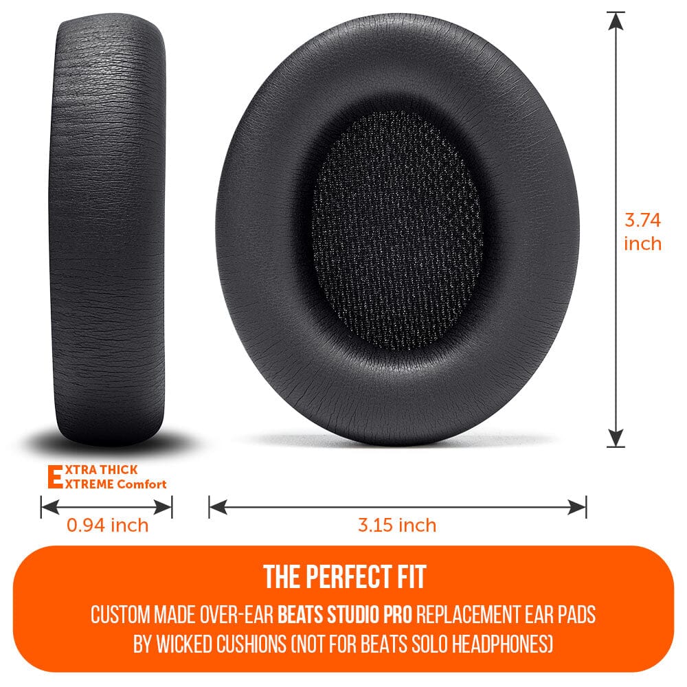 Beats Studio Pro Replacement Ear Pads Thick Memory Foam Earpads by Wicked Cushions