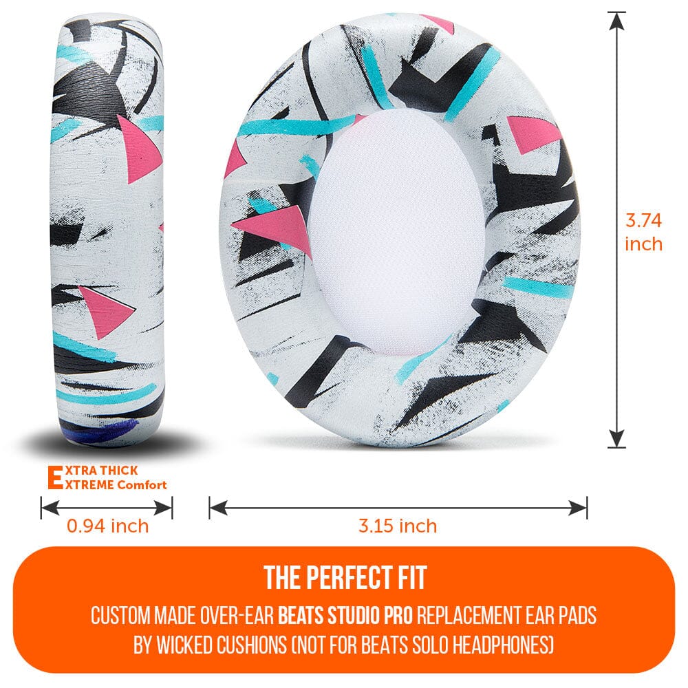 Beats Studio Pro Replacement Ear Pads Thick Memory Foam Earpads by Wicked Cushions